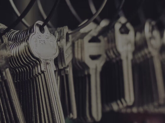 Keys on a shelf